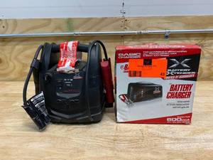 SCHUMACHER Lot of 2 Items-  Battery Extender 8 Amp Battery ChargerMaintainer and Battery Extender 12-Volt, 750 Amp Battery Jump Starter