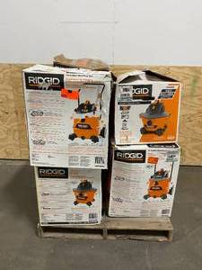 RIDGID Lot of 8 Shop Vacs (non-working)
