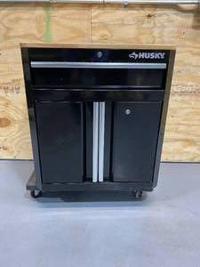 HUSKY 28 in. W x 33 in. H x 18 in. D 1-Drawer 2-Door Steel Garage Base Cabinet