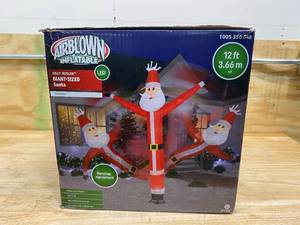 HOME ACCENTS HOLIDAY 12 ft. Animated Pre-Lite Inflatable Jolly Jiggler Santa