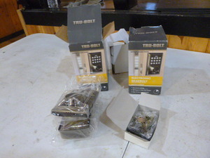 2 NEW Tru-Bolt Electronic Deadbolts