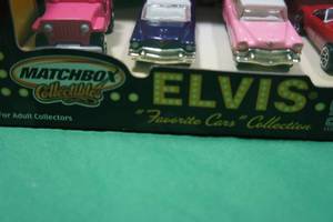 lot 141 image: Mattel Matchbox Elvis Favorite Cars Collection 164 Scale Diecast Replicas - 4 Pack