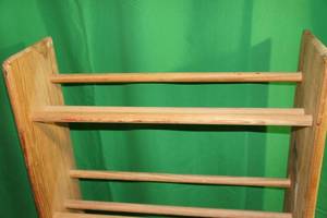 lot 86 image: Wooden Rolling Shoe Organizer