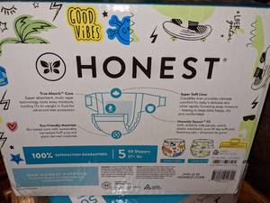 lot 133 image: 2 Packages of Honest Size 5 Diapers