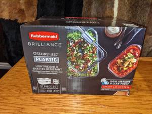 lot 151 image: Rubbermaid Brilliance 10 Piece Storage Container Set