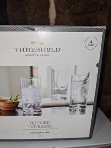 lot 290 image: Threshold Telford Tumblers & Made by Design Pub Glass Set