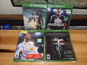 lot 68 image: 4 New XBox One Games