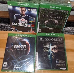 lot 102 image: 4 New XBox One Games