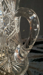 lot 401 image: Exquisite Heavy Full Lead Cut Crystal Pitcher, 10.5