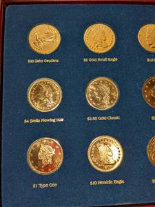 lot 109 image: A Tribute to Americas Most Beautiful Gold Coins Set in Case