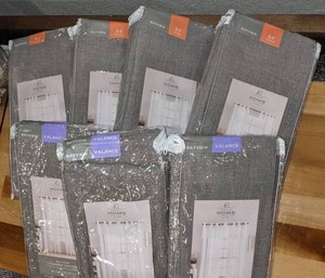 lot 199 image: JC Penney Home Bayview Grommet Panels & Valances 50 x 84, 50 x 18
