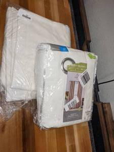 lot 201 image: 2 JC Penney Home Pembroke Grommet Panels 50 x 95