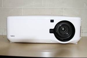 lot 1 image: NEC 5500-Lumens Professional Widescreen HD Dual-Lamp Projector with Two NEW Lamps