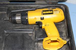 lot 43 image: Lot of 2 DeWalt DW952 38  9.6V Cordless Drill  Driver w Batteries & Cases