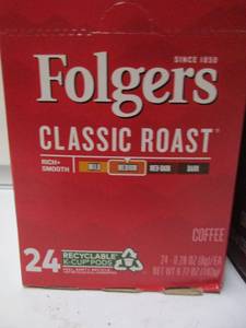 lot 122 image: Folgers and McCafe K-Cups