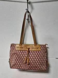 Dooney & Bourke Signature Handbag With Leather Trim