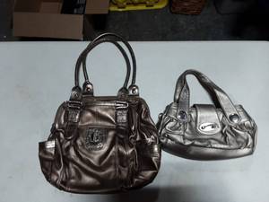 2-Bronze Colored Handbags