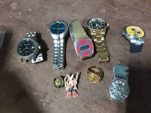 Assorted Watches, Ring, Pins
