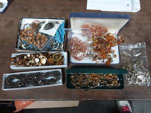 Lot Of Beaded Jewelry & Jewelry Boxes