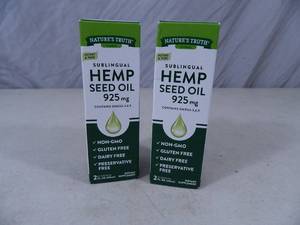 lot 11 image: 2 New Bottles of Hemp Seed Oil