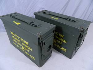lot 46 image: Pair of 30 Cal. US Military Ammo Cans