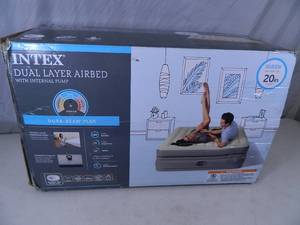 lot 49 image: Intex Queen Size Air Mattress with Pump