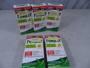 lot 68 image: 5 New Ivarest Poison Ivy Itch Cream with 5 Bonus Blistex
