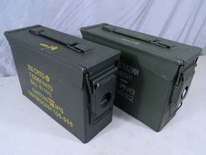 lot 124 image: Pair of 30 Cal. US Military Ammo Cans