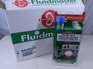 lot 130 image: Case of 5 Fluidmaster Toilet Fill Valve and Seal Kit