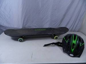lot 167 image: Schwinn Helmet and Skateboard