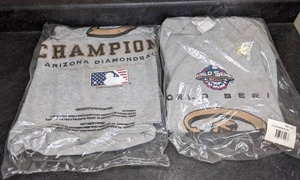 lot 116 image: (2) Brand New 2001 World Series Arizona Diamondbacks Mens Medium Shirts