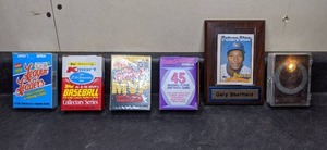 lot 151 image: Lot of Assorted Early 90s Baseball Card Packs Topps, League Leaders, Young Superstars