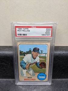 lot 61 image: 1968 Topps Rich Rollins - Graded PSA 9