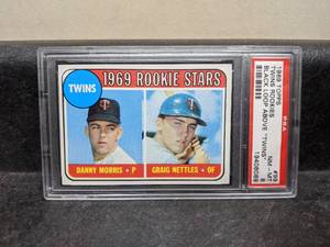 lot 62 image: 1969 Topps Graig Nettle Rookie Card - Graded PSA 8
