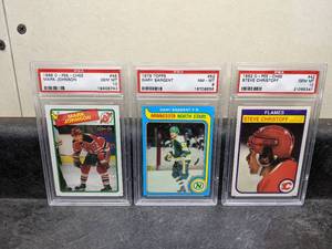 lot 64 image: Trio of Graded (Two PSA 10) Vintage Hockey Cards