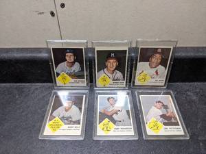 lot 65 image: 1963 Fleer Baseball Cards - Drysdale, Spahn, Yastrzemski, Wills, Et Cetera