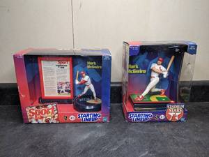 lot 77 image: Pair of Starting Lineup Mark McGwire Figurines in Boxes