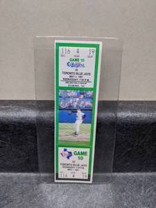 lot 96 image: Nolan Ryan Seventh No-Hitter Full Ticket Texas Rangers