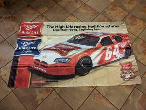 lot 100 image: Large Miller High Life Racing Banner