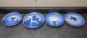 lot 103 image: Set of Four Vintage Commemorative Olympic Porcelain Plates