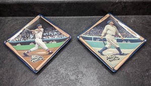 lot 106 image: Pair of 500 Home Run Club Collector Plates Ted Williams & Babe Ruth