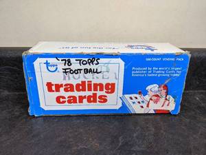 lot 57 image: 1978 Topps Football Vending Box - 500 Count