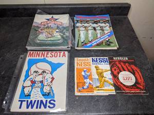 lot 170 image: Vintage Kessler Baseball Fans Guides & Twins Programs  Scorecards
