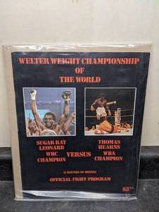 lot 181 image: Sugar Ray Leonard Vs. Thomas Hearns 1981 Official Fight Program