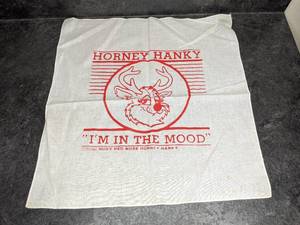 lot 208 image: Vintage Rudy Red Nose Horney Hanky Im in the Mood