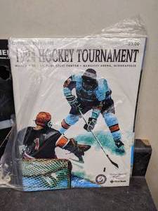 lot 218 image: 3 Minnesota Hockey State Tournament Programs