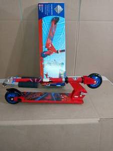 lot 3 image: Marvel Spider-Man Inline Folding Kick Scooter by Huffy-open box not used