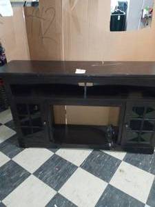 lot 73 image: Hutch For L-Desk espresso - scratched and slightly damaged