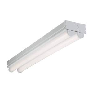 lot 35 image: 2 ft. 2-Light Linear White Integrated LED Ceiling Strip Light with 2100 Lumens, 4000K by Metalux- open box not used