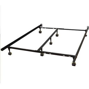 lot 56 image: Modern Sleep Hercules Universal Heavy-Duty Adjustable Metal Bed Frame  Adjustable Width Fits Multiple Sizes- open box not used